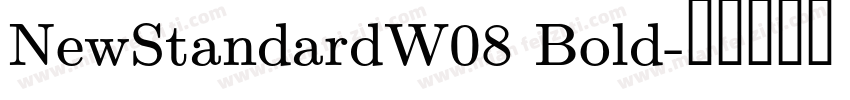 NewStandardW08 Bold字体转换